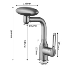 GRIFO DE LAVADO DE ACERO INOXIDABLE 4 EN 1