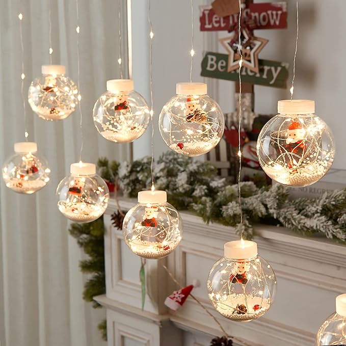 Cortinas de Pelotas de Papa Noel