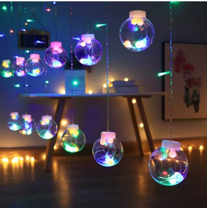 Cortinas de Pelotas de Papa Noel